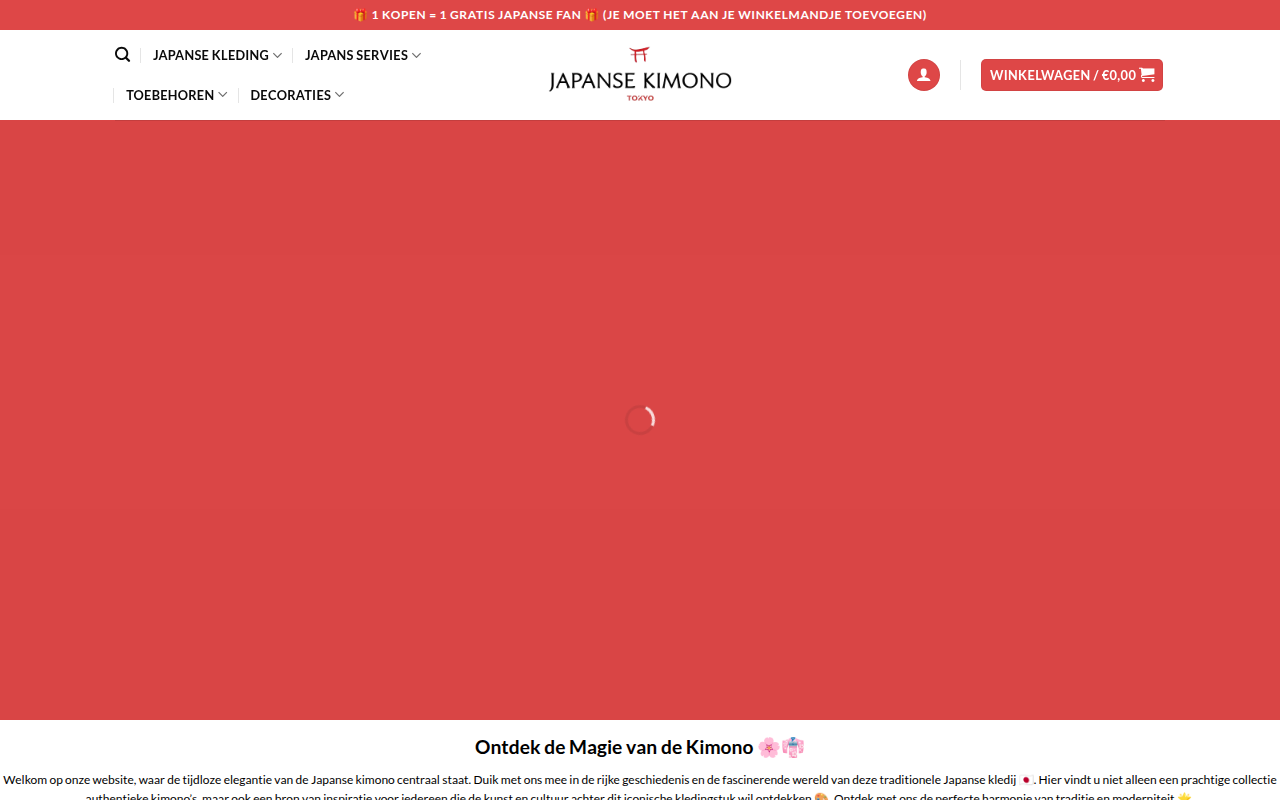 Screenshot van japansekimono.nl