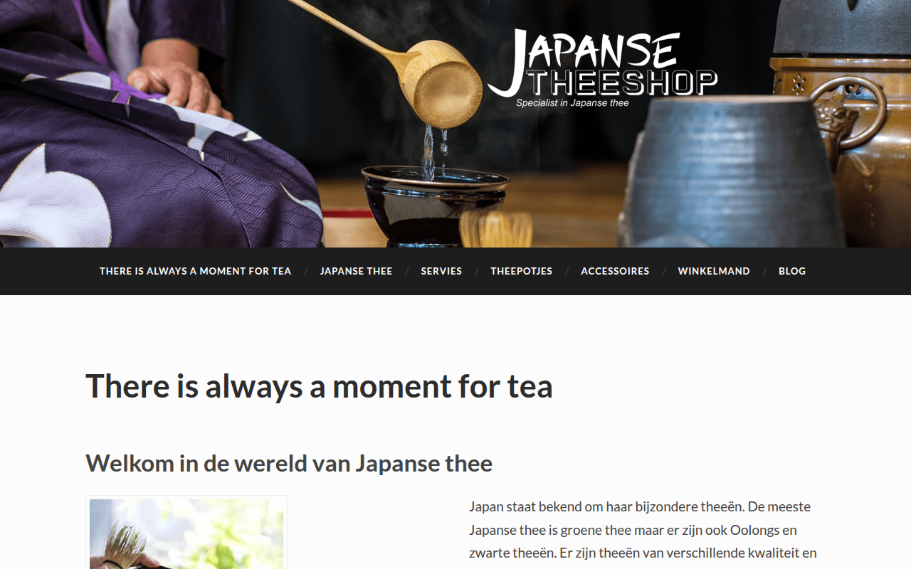 Screenshot van japansethee.shop