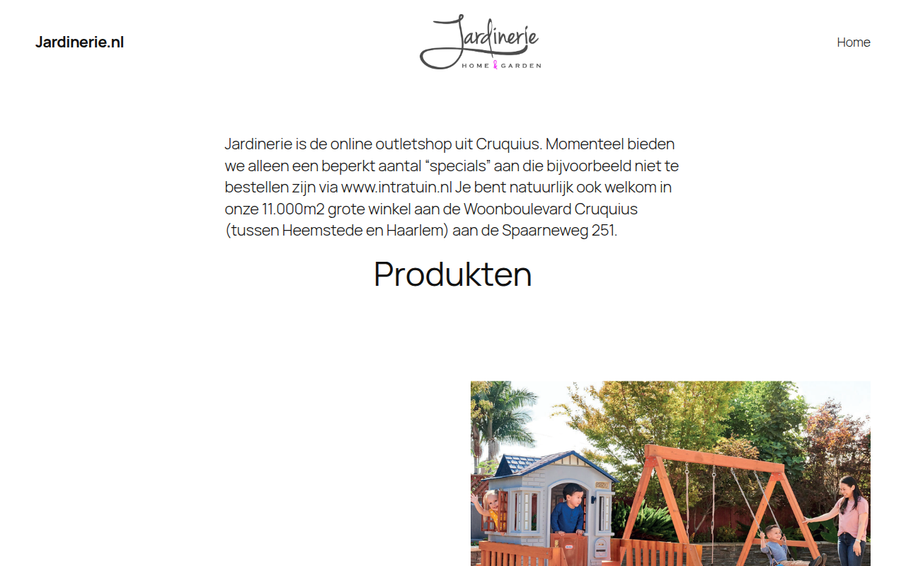 Screenshot van jardinerie.nl