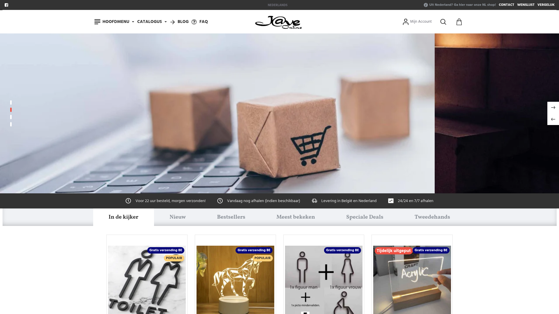 Screenshot van javeonline.be