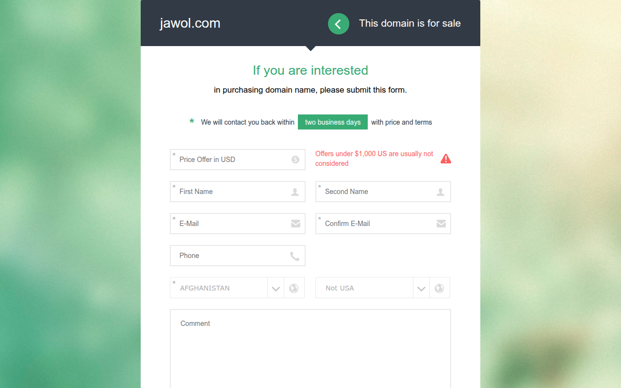 Screenshot van jawol.com