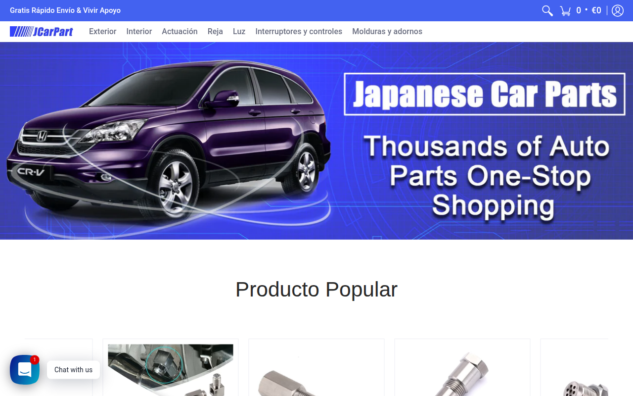 Screenshot van jcarpart.com