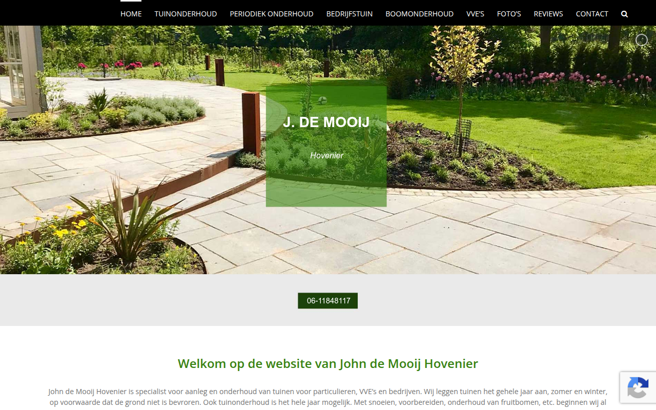 Screenshot van jdemooijhovenier.nl