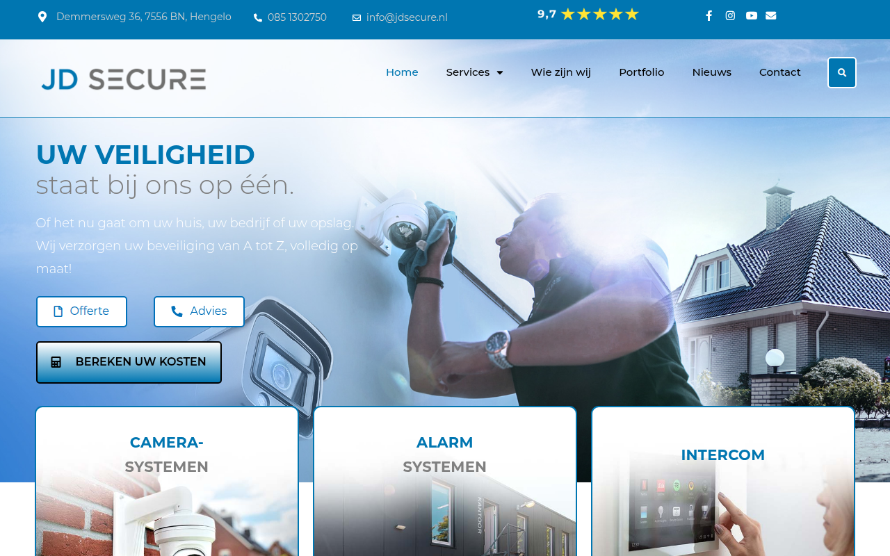 Screenshot van jdsecure.nl