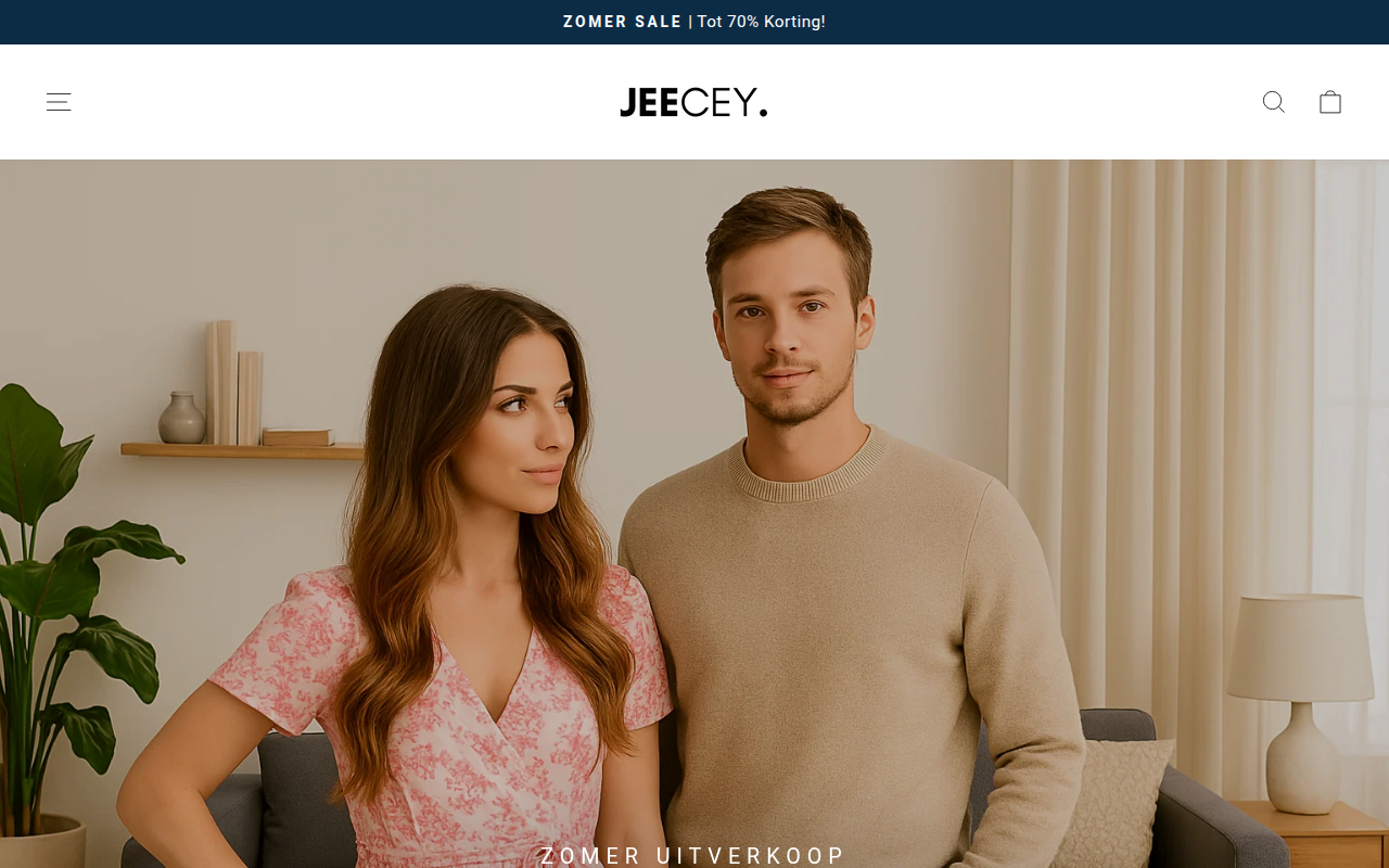 Screenshot van jeecey.com