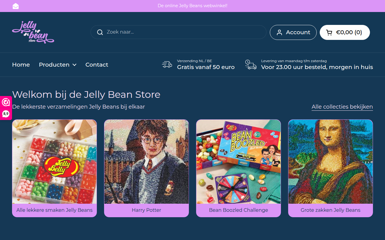 Screenshot van jellybeanstore.nl