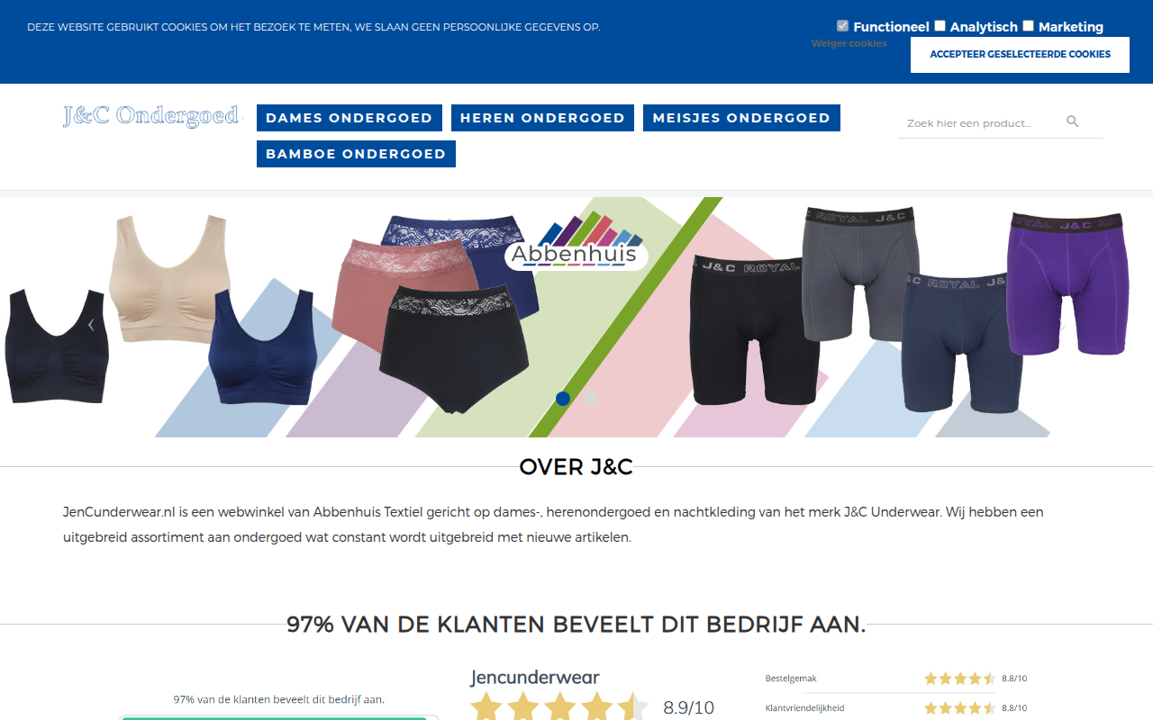 Screenshot van jencunderwear.nl