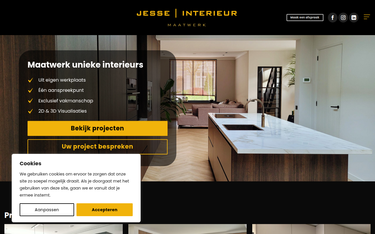 Screenshot van jesseinterieur.nl