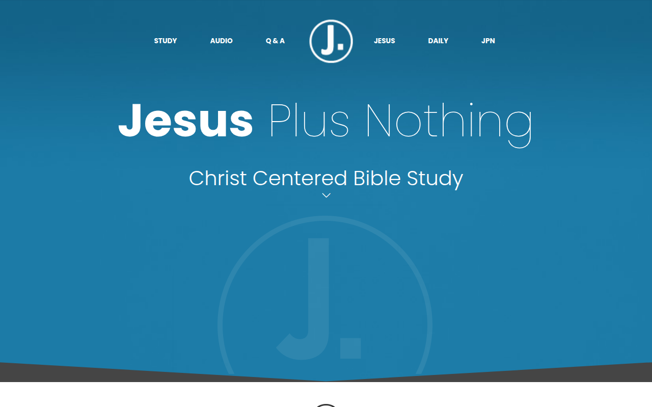 Screenshot van jesusplusnothing.com