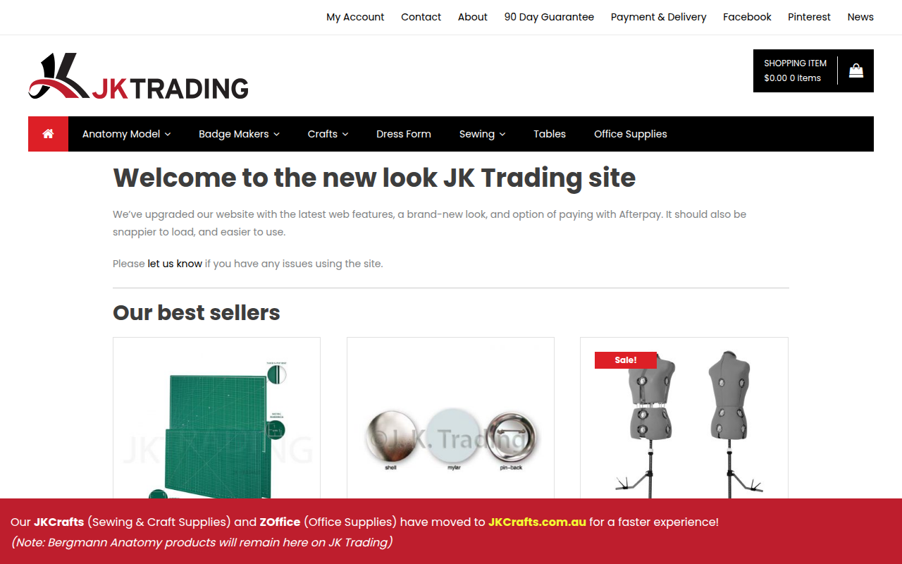 Screenshot van jktrading.com.au