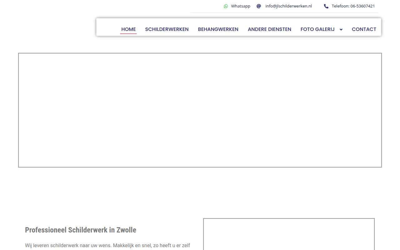 Screenshot van jlschilderwerken.nl