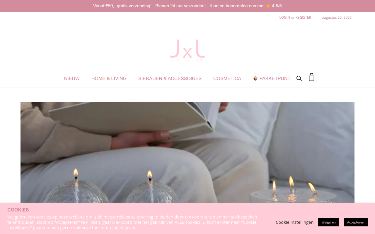 Screenshot van jobobyjet.nl
