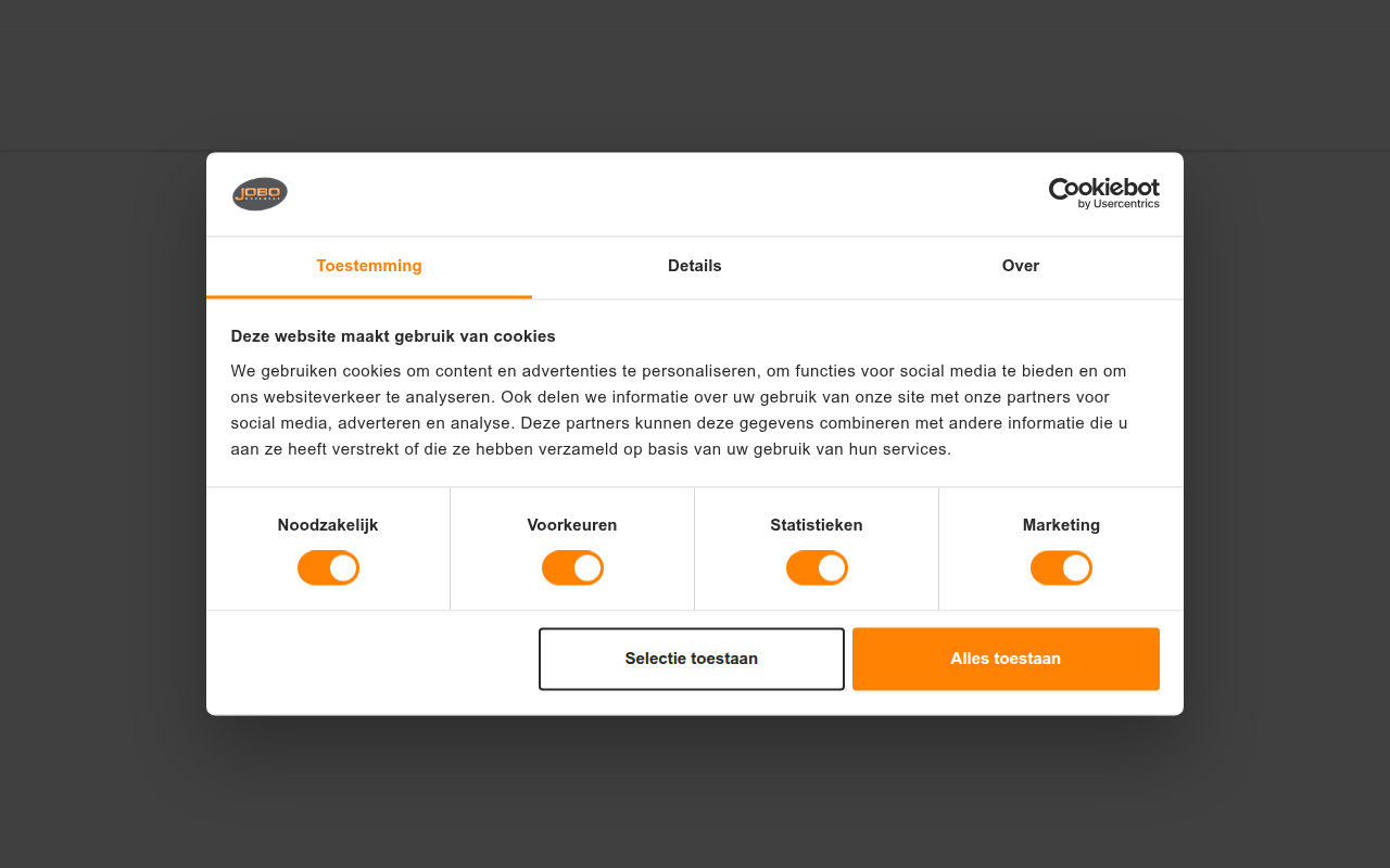 Screenshot van jobopromotions.nl
