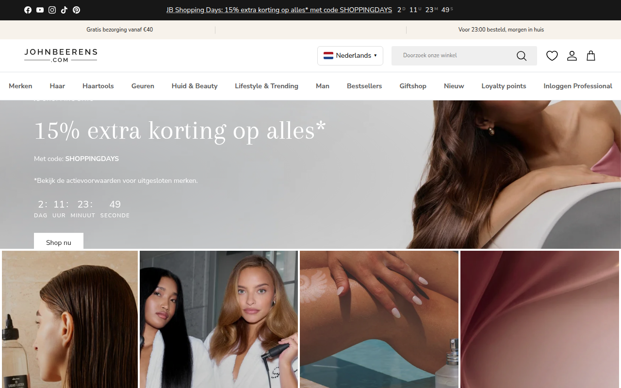 Screenshot van johnbeerens.nl