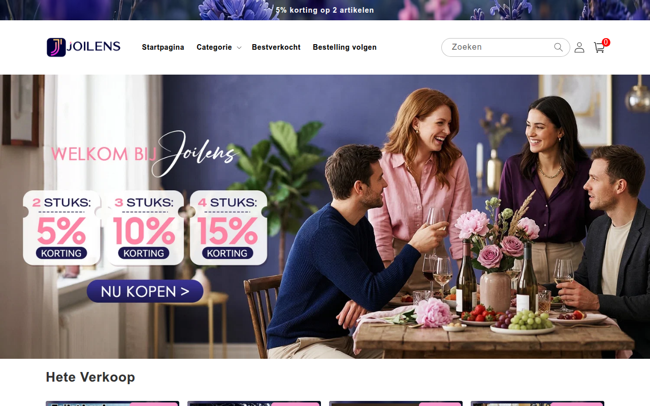 Screenshot van joilens.com