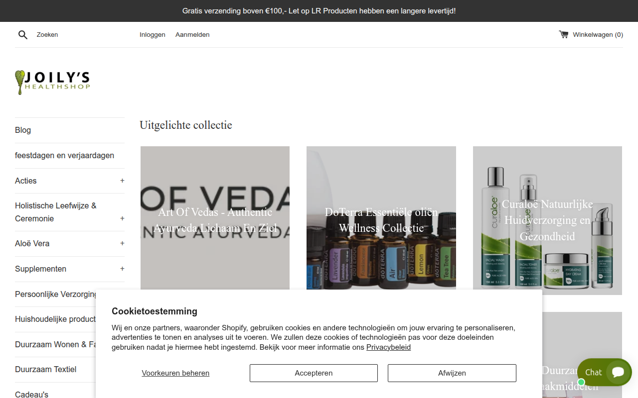 Screenshot van joilys.com