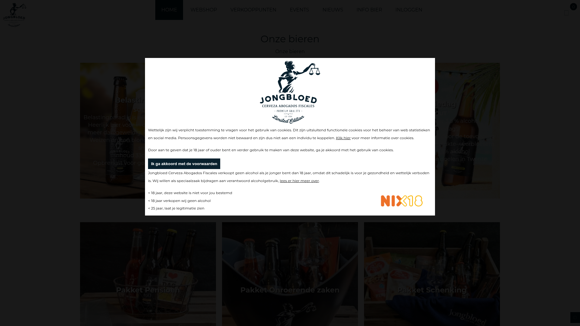 Screenshot van jongbloed-cerveza.nl