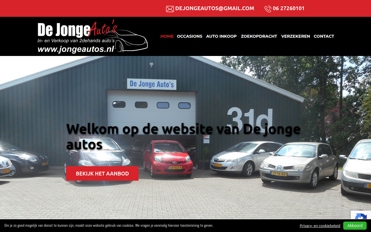 Screenshot van jongeautos.nl