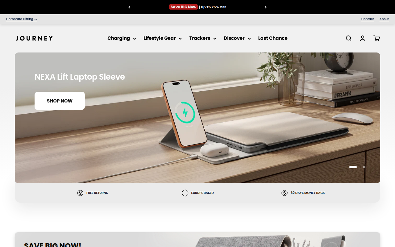 Screenshot van journeyofficial.eu