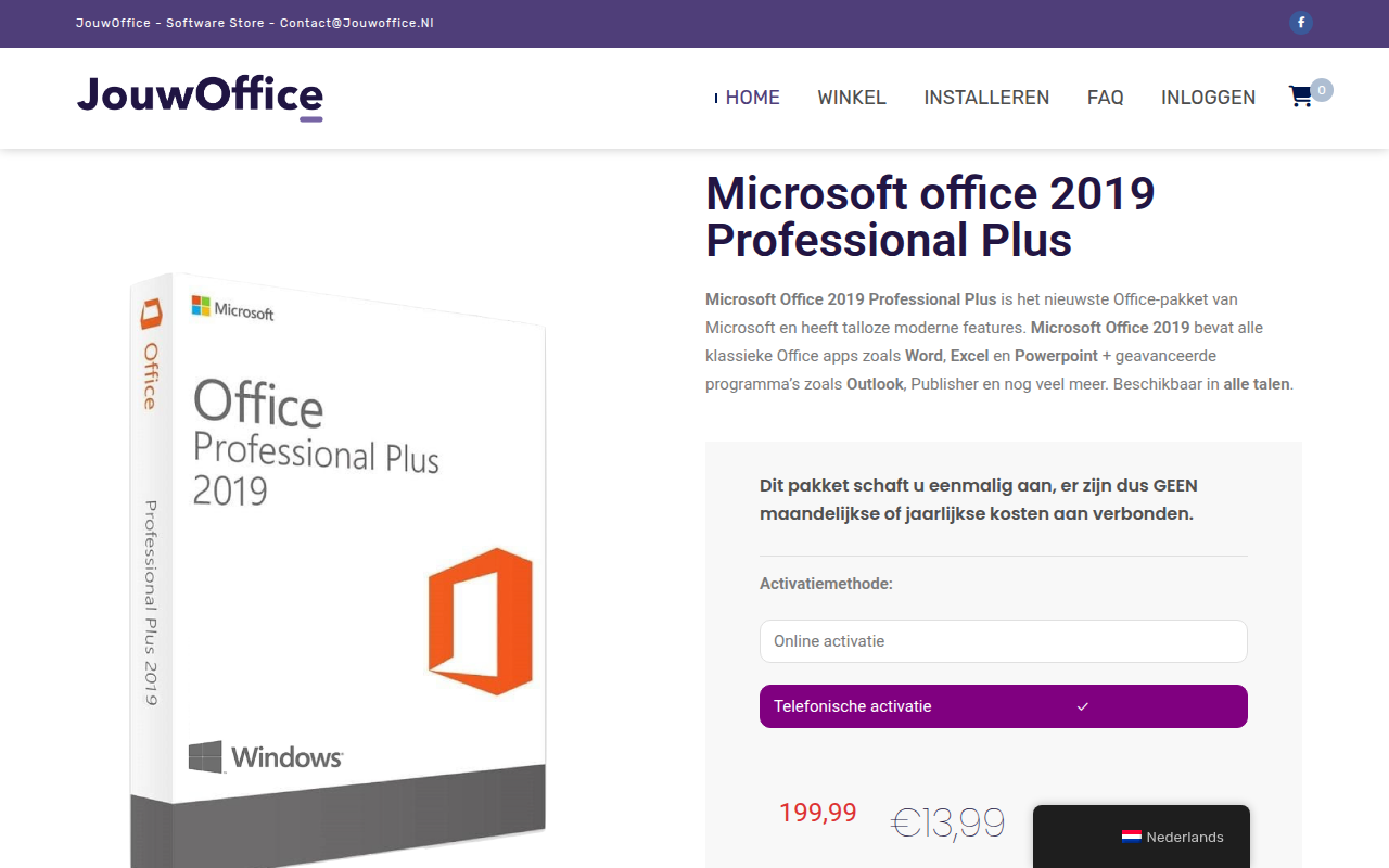 Screenshot van jouwoffice.nl