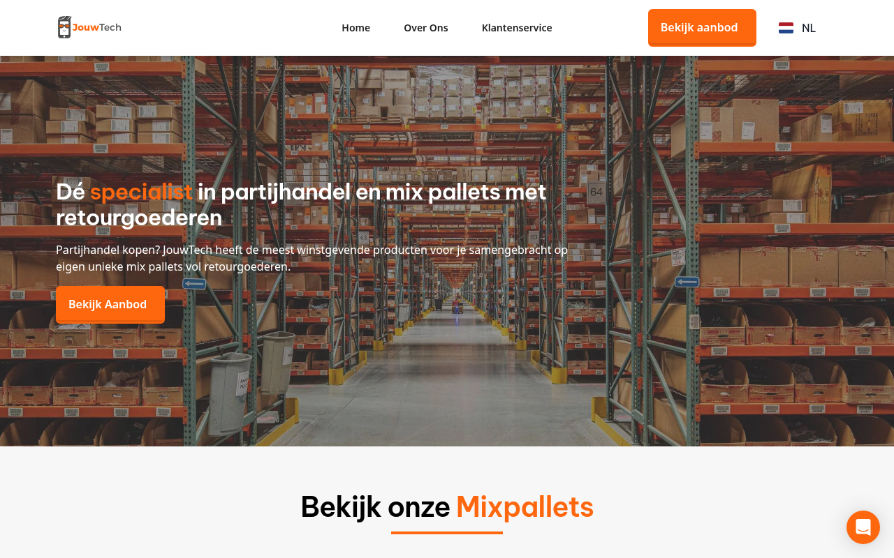 Screenshot van Home | JouwTech