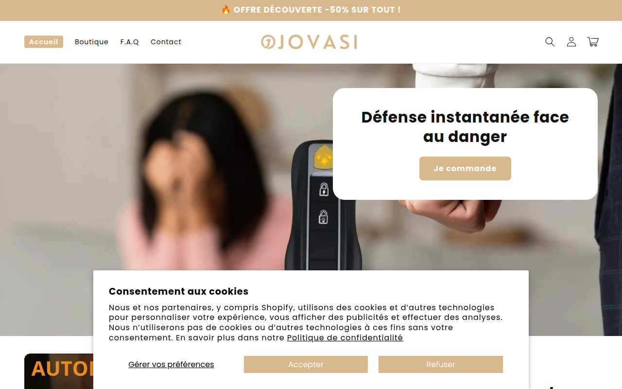 Screenshot van jovasi-shop.com