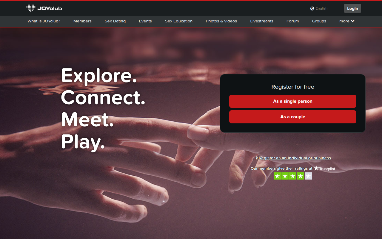 Screenshot van joyclub.com