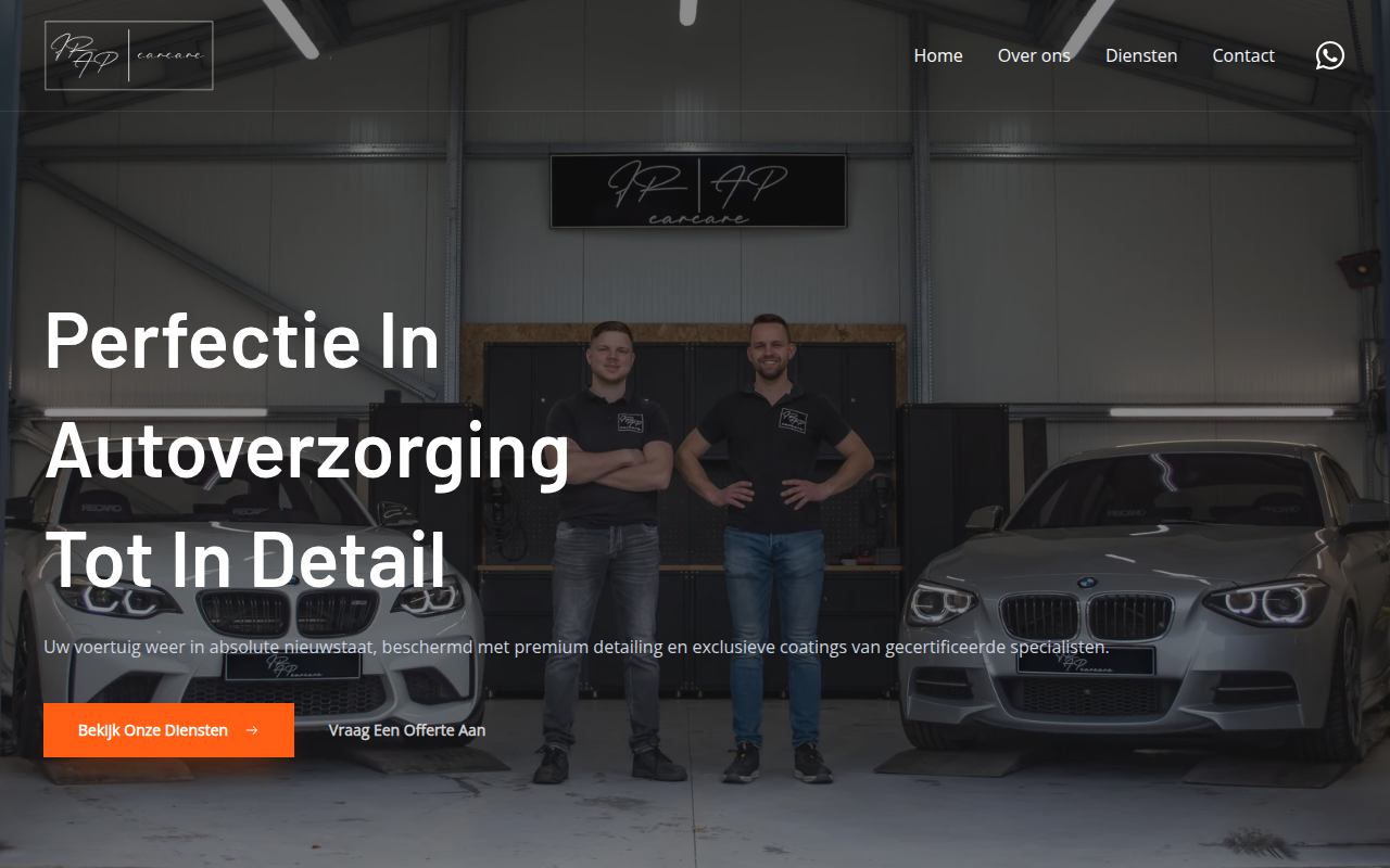 Screenshot van jrapcarcare.nl
