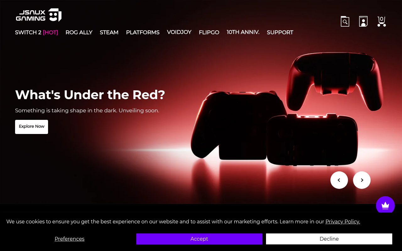 Screenshot van jsaux.com