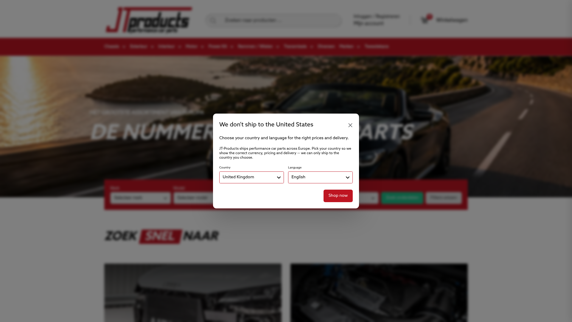 Screenshot van jt-products.eu
