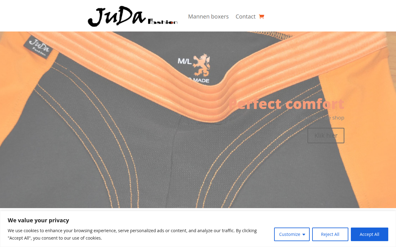 Screenshot van judafashion.com