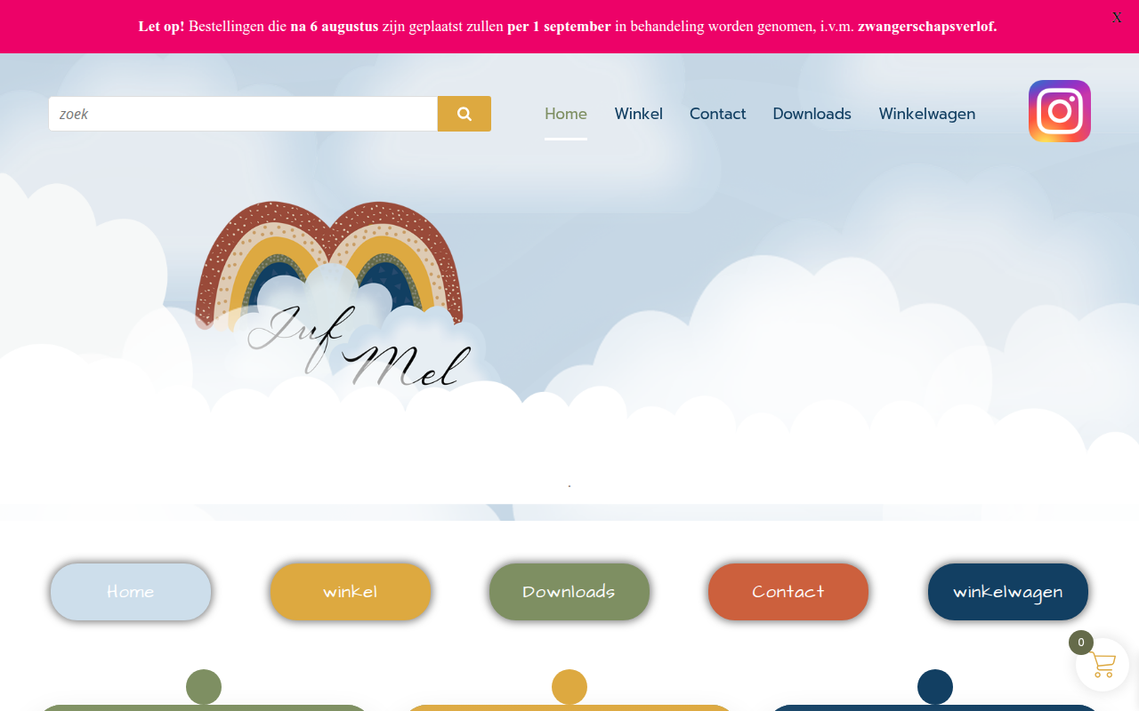 Screenshot van jufmel.nl