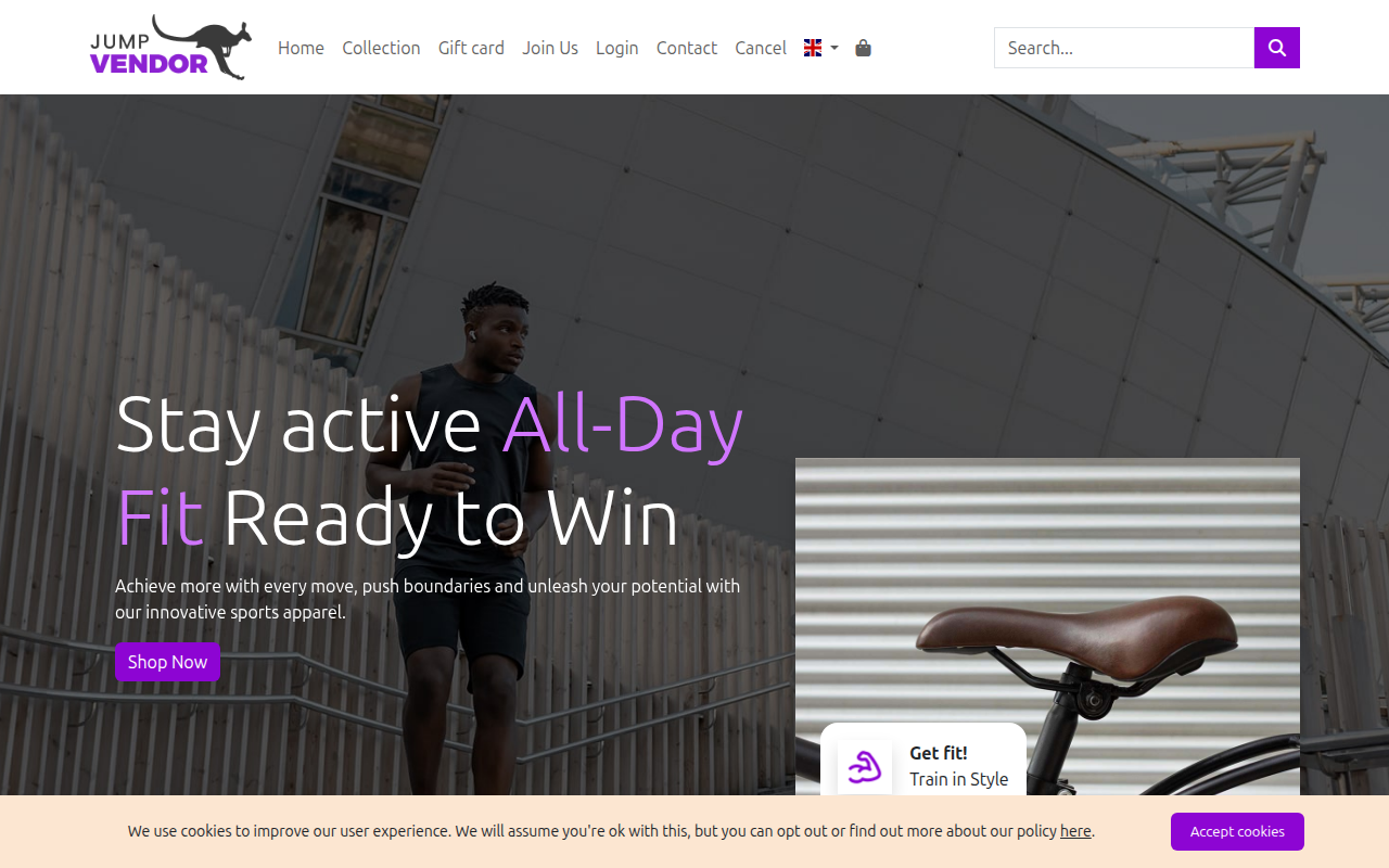 Screenshot van jumpvendor.com