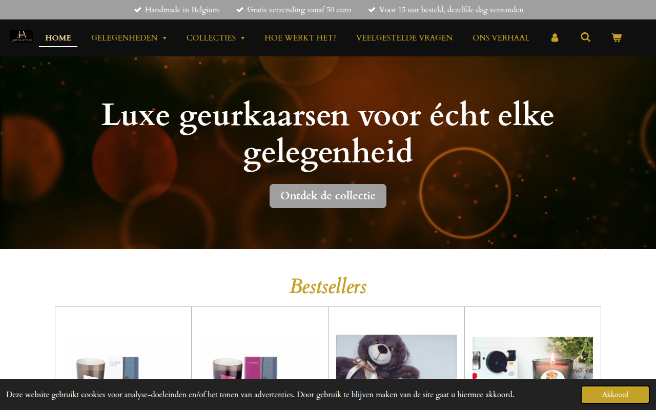 Screenshot van justanattitude.be