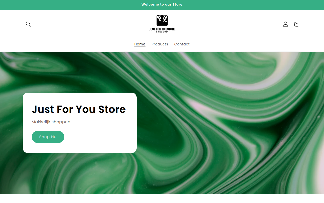 Screenshot van justforyoustore.nl