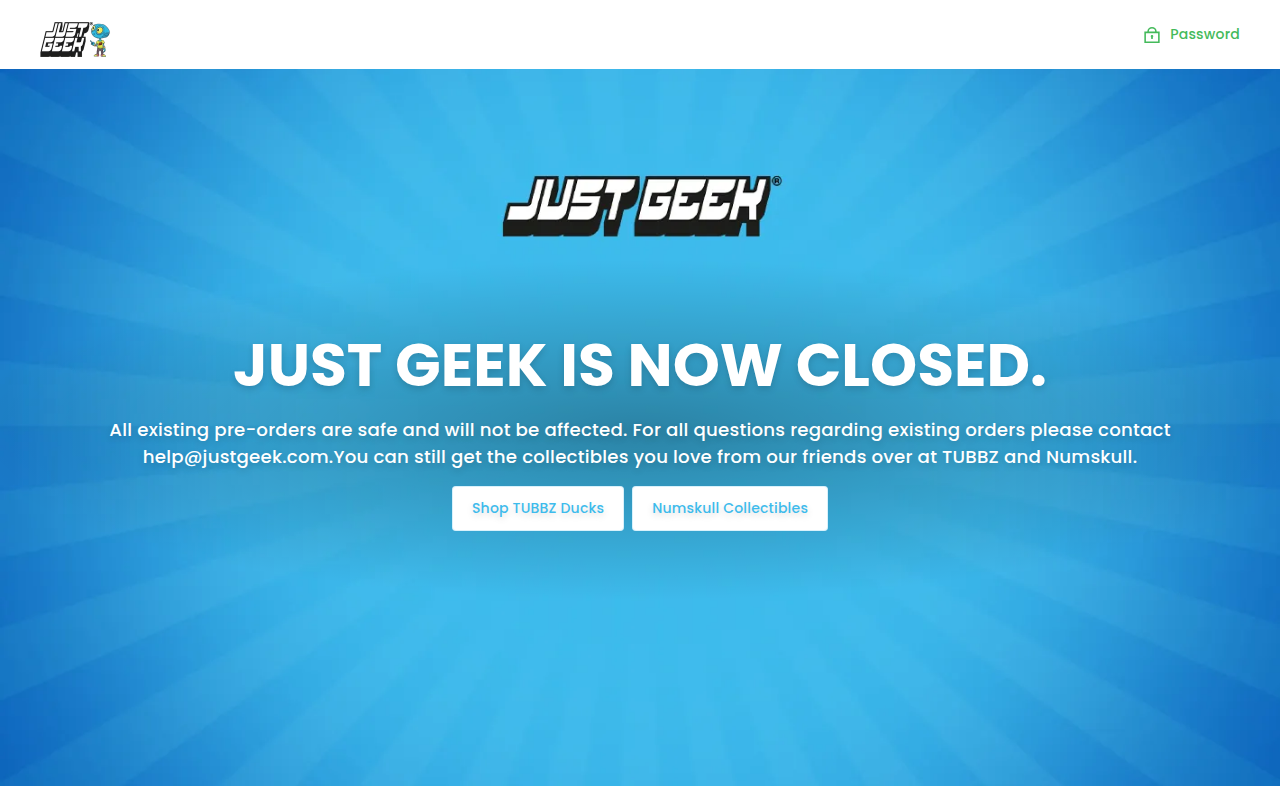 Screenshot van justgeek.com