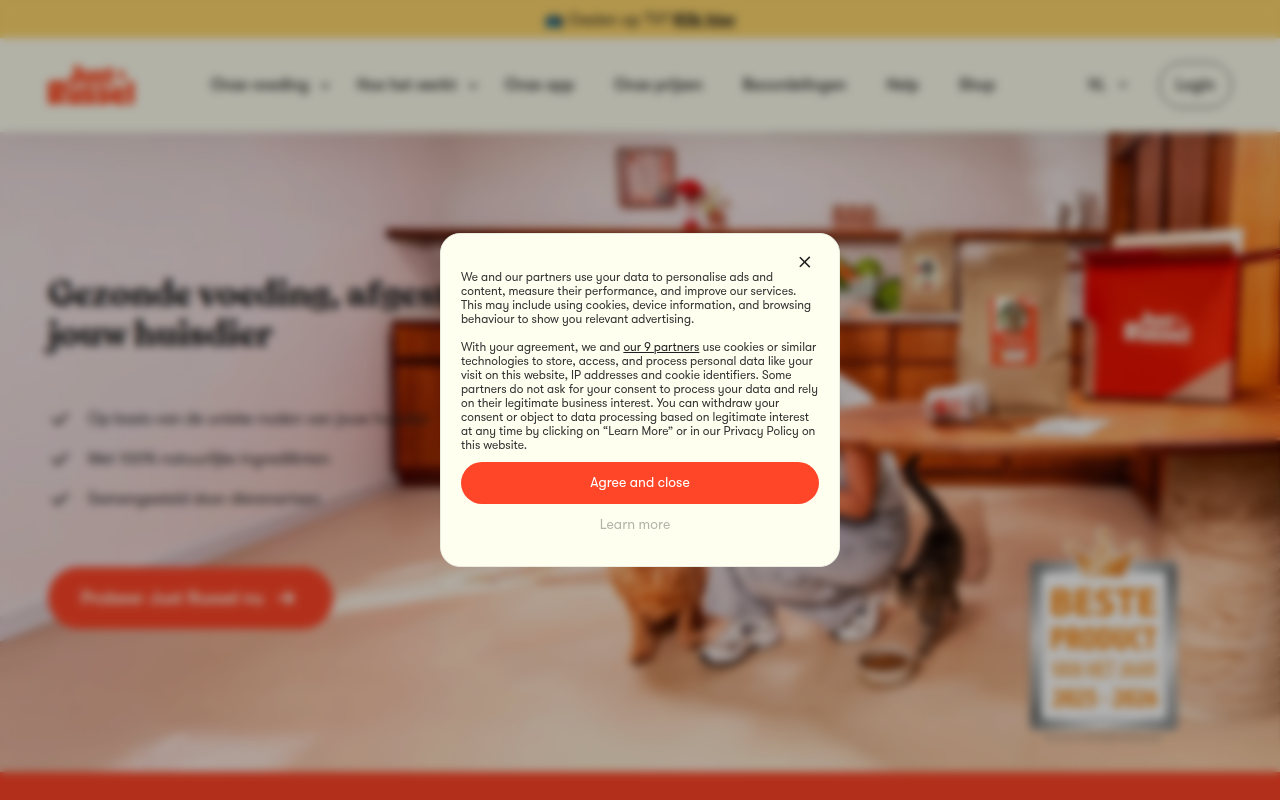 Screenshot van justrussel.com