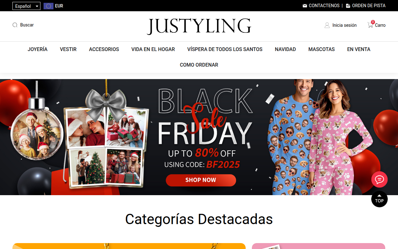 Screenshot van justyling.com