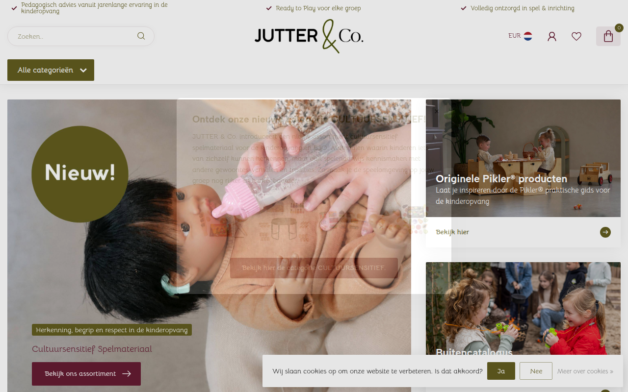 Screenshot van jutter.co