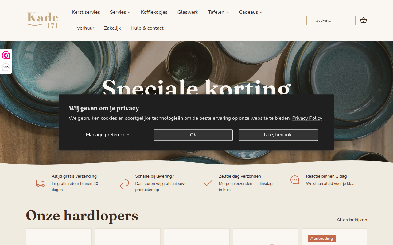 Screenshot van kade171.nl
