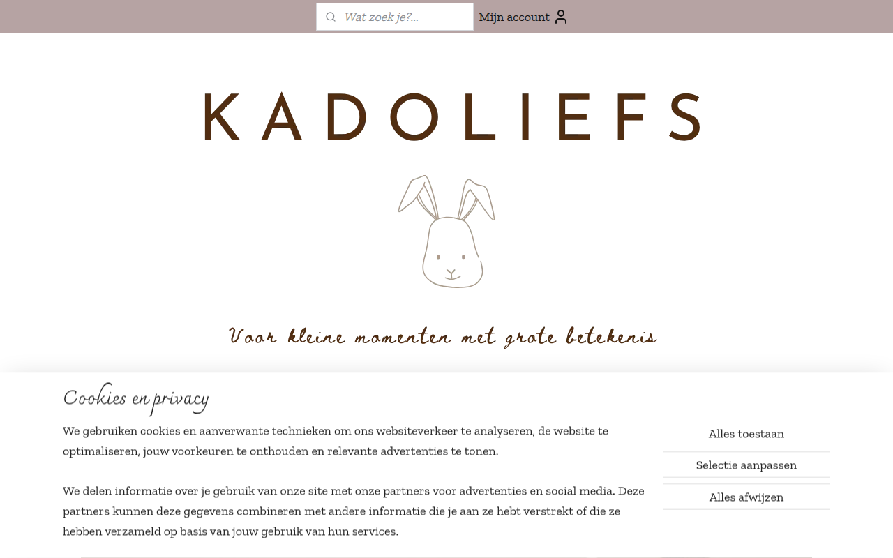 Screenshot van kadoliefs.nl