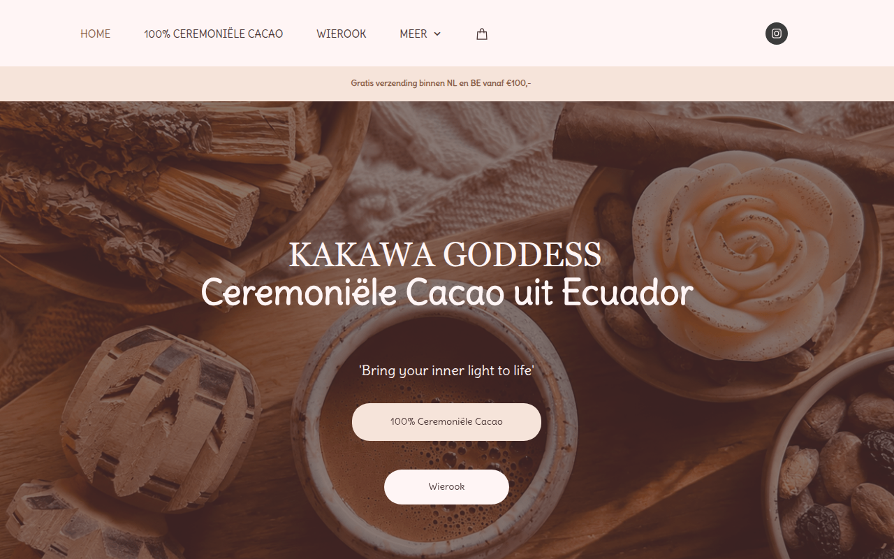 Screenshot van kakawagoddess.com
