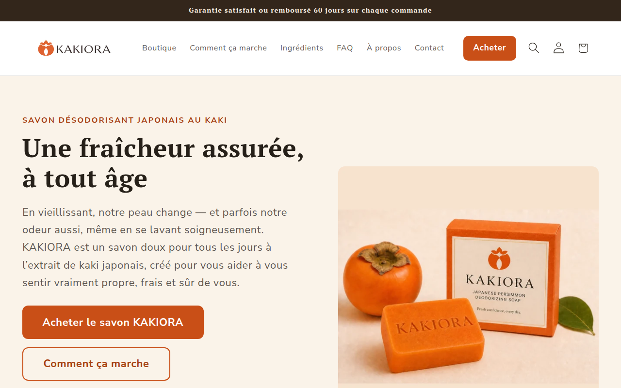 Screenshot van kakiora.com