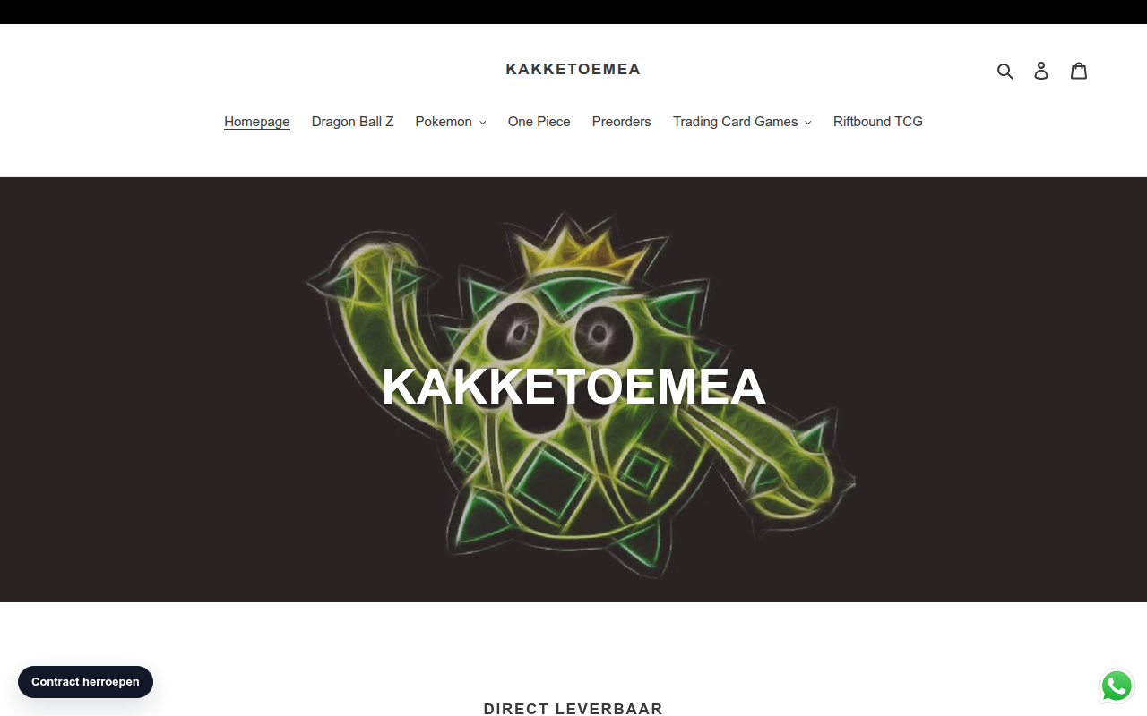 Screenshot van kakketoemea.com