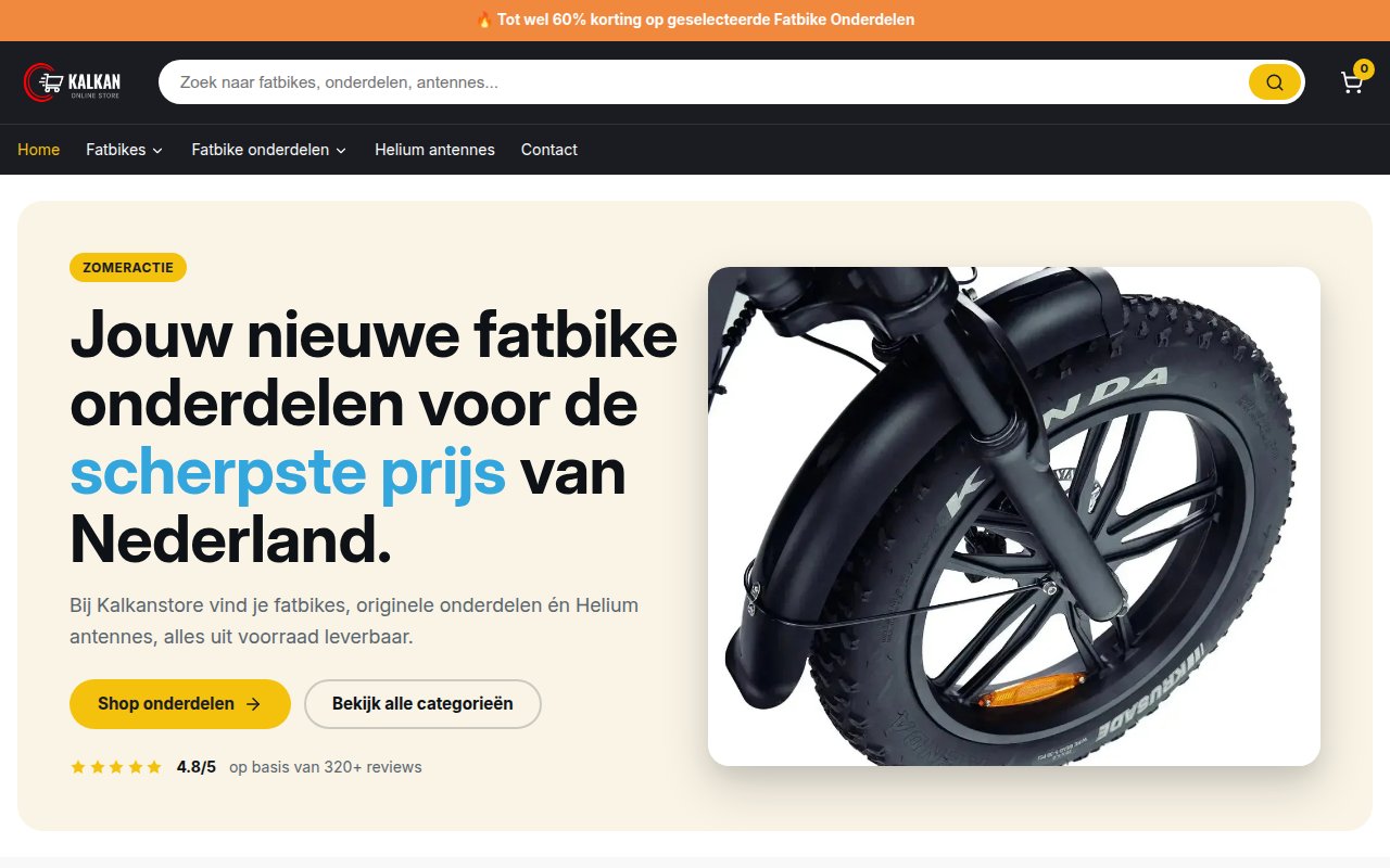 Screenshot van kalkanstore.nl