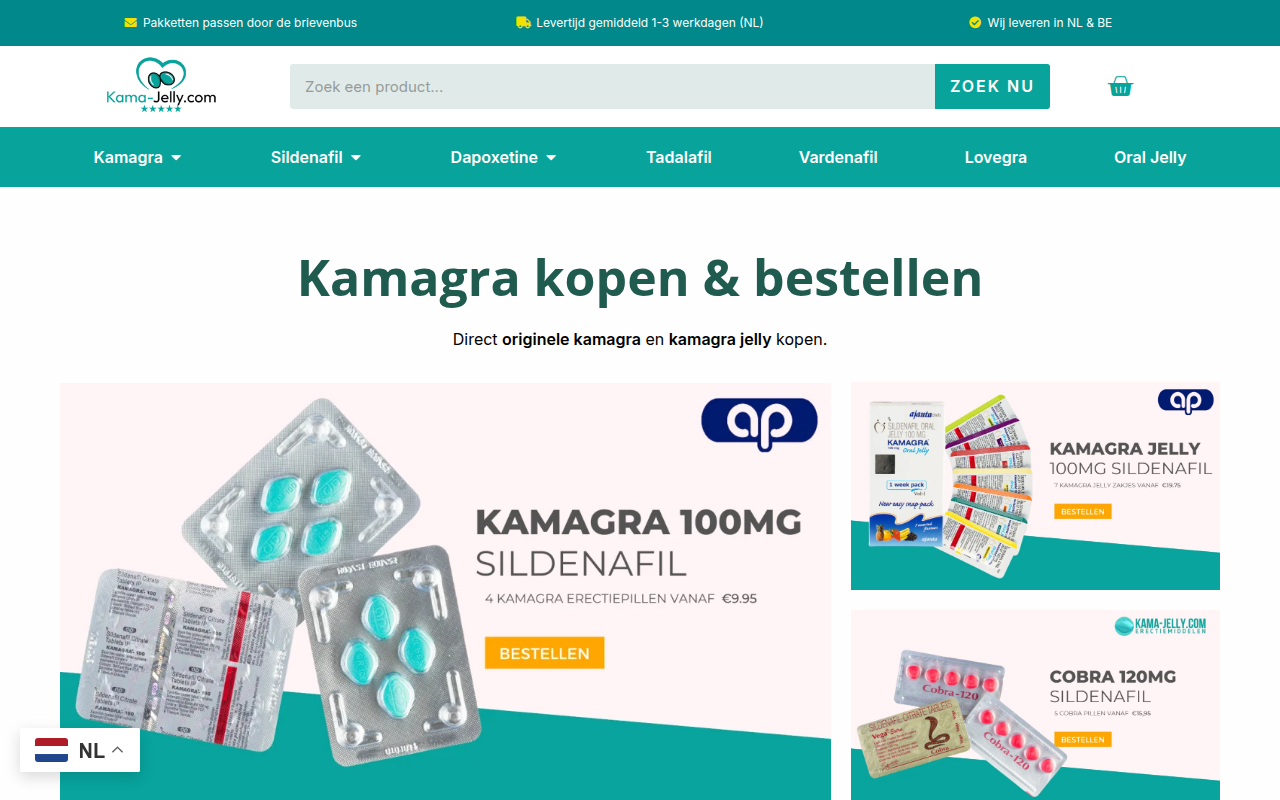 Screenshot van kama-jelly.com