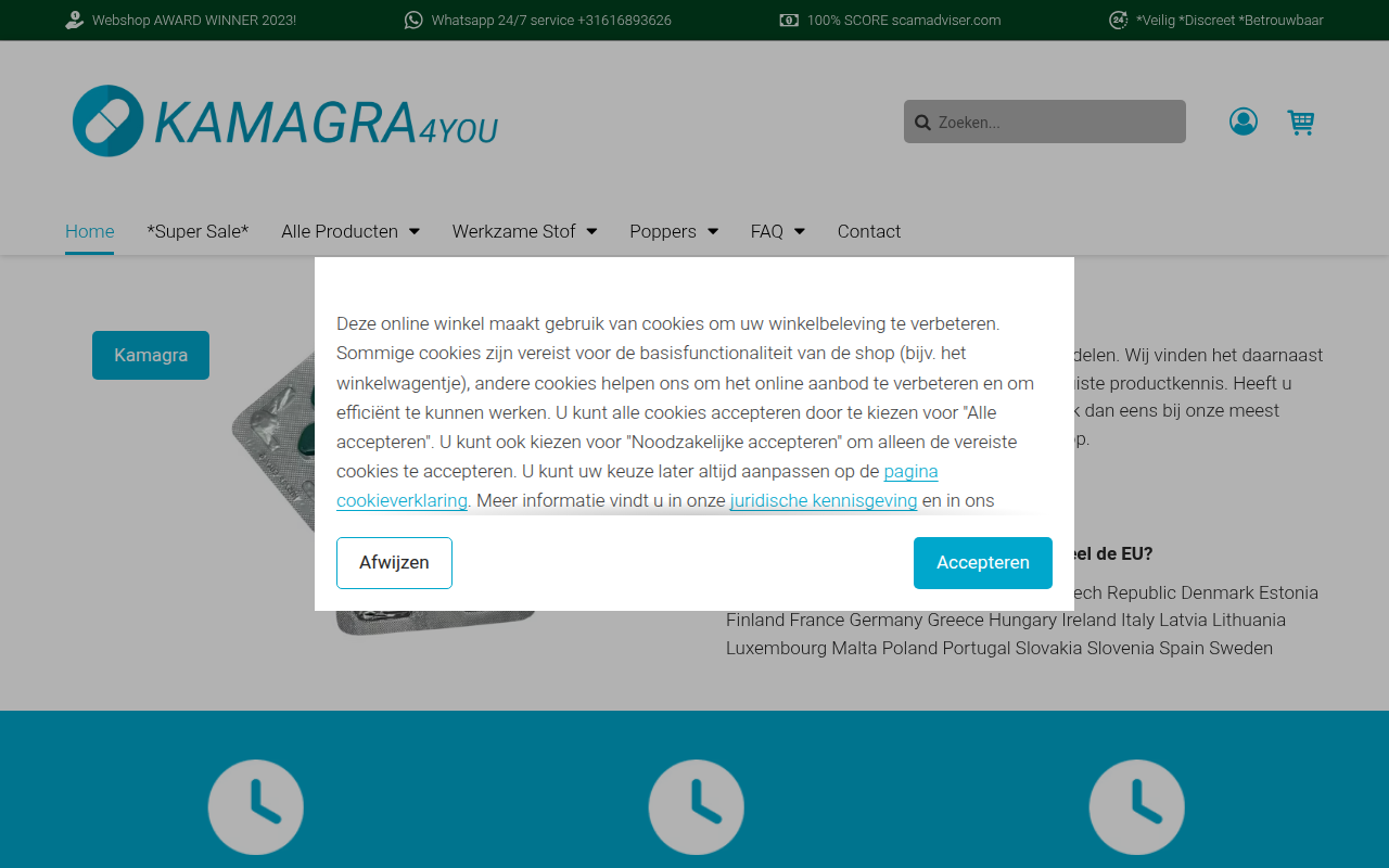 Screenshot van kamagra4pleasure.com