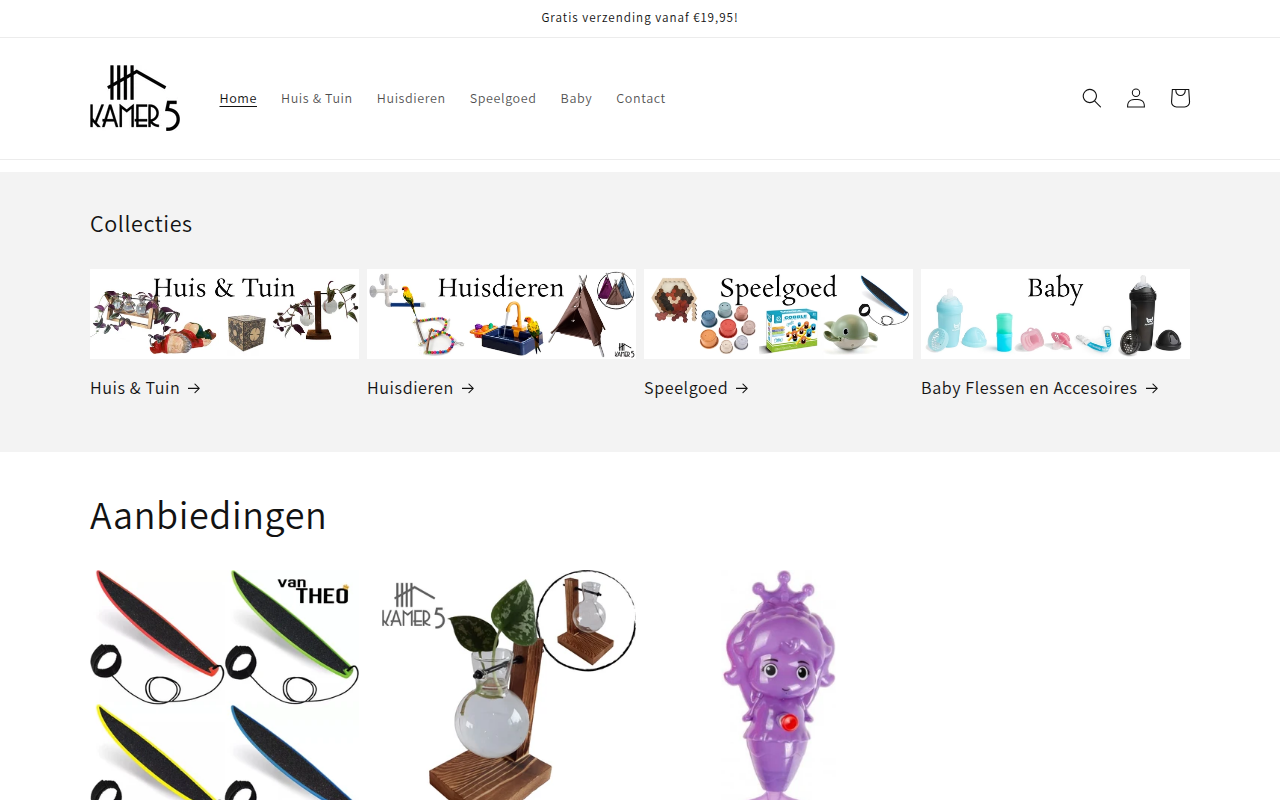 Screenshot van kamer5.nl