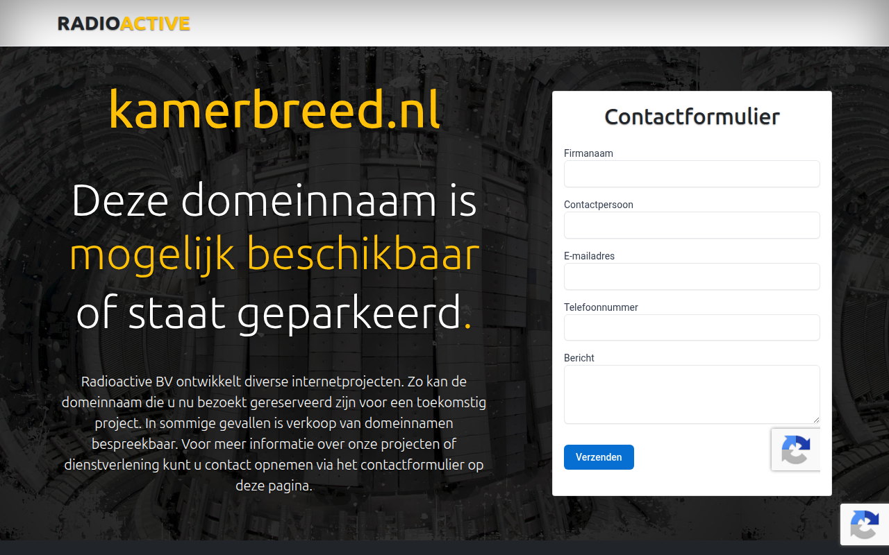 Screenshot van kamerbreed.nl