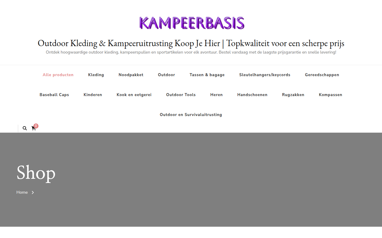 Screenshot van kampeerbasis.com
